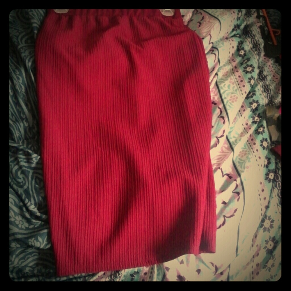 cranberry pencil skirt